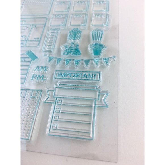 Journal Planner Calendar Activity Stamps Kit 26 PC Scrapbooking Diary mq - Picture 5 of 8